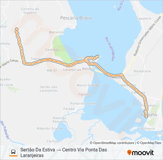 SERTÃO DA ESTIVA Bus Line Map