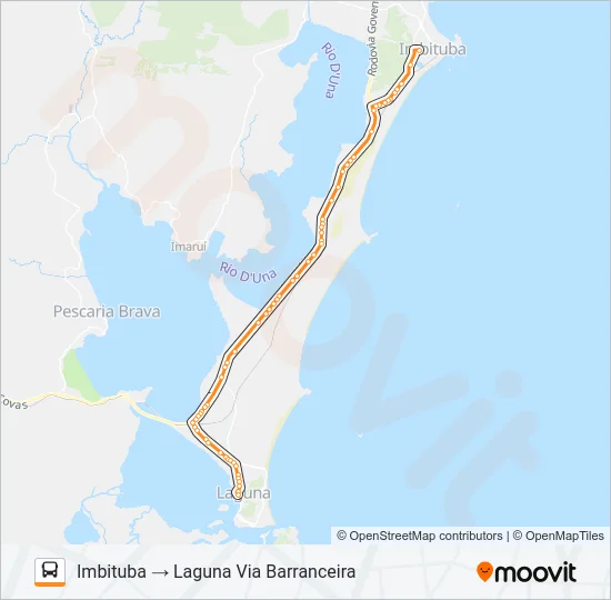 LAGUNA / IMBITUBA Bus Line Map