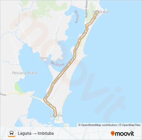 LAGUNA / IMBITUBA Bus Line Map
