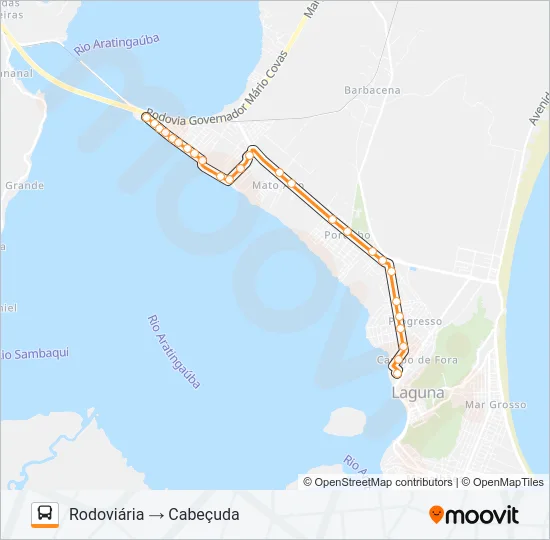 MAR GROSSO/CABEÇUDA VIA CAMPO Bus Line Map
