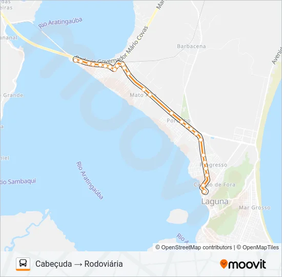MAR GROSSO/CABEÇUDA VIA CAMPO Bus Line Map