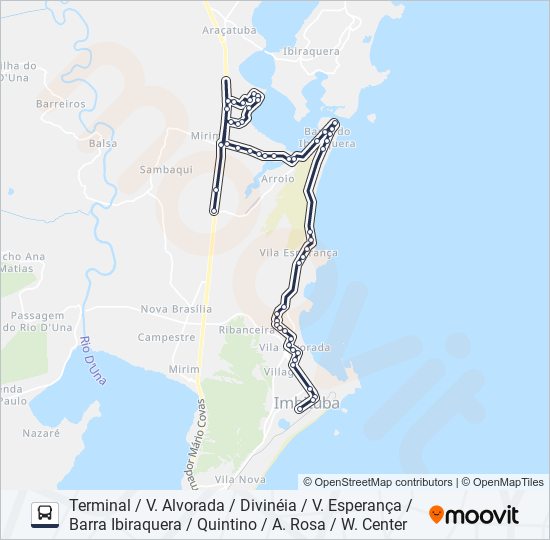 Mapa da linha 203 CIRCULAR BARRA/ARROIO de ônibus