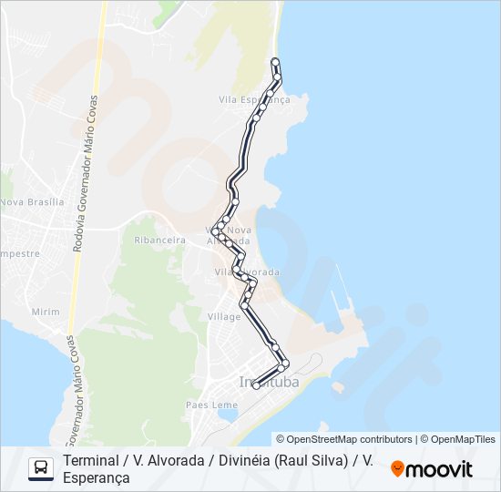 Mapa da linha 203 CIRCULAR BARRA/ARROIO de ônibus