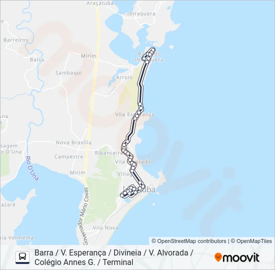 203 CIRCULAR BARRA/ARROIO Bus Line Map