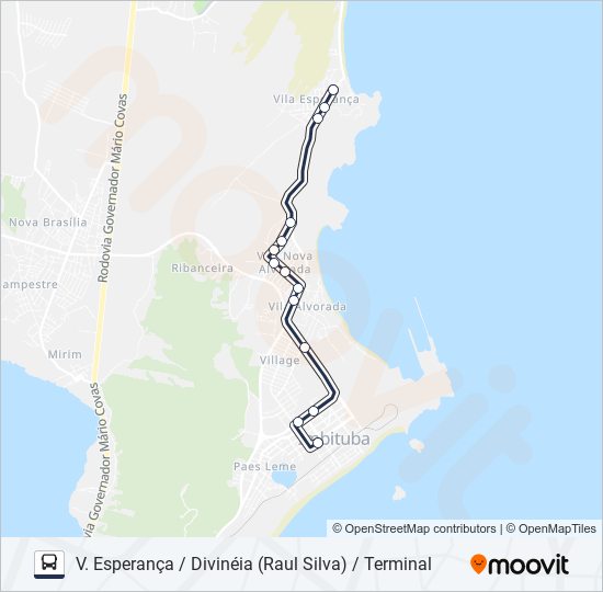 Mapa de 203 CIRCULAR BARRA/ARROIO de autobús