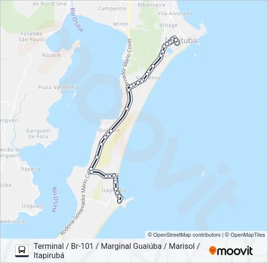 508 ITAPIRUBÁ / ROÇA GRANDE Bus Line Map