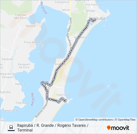 508 ITAPIRUBÁ / ROÇA GRANDE Bus Line Map