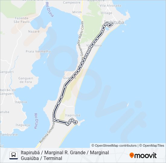 508 ITAPIRUBÁ / ROÇA GRANDE bus Line Map