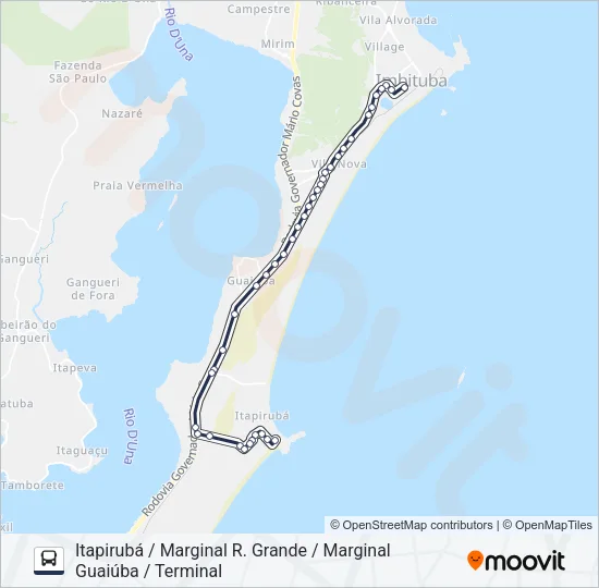 508 ITAPIRUBÁ / ROÇA GRANDE Bus Line Map