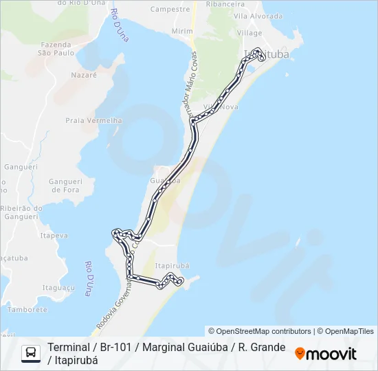 508 ITAPIRUBÁ / ROÇA GRANDE Bus Line Map