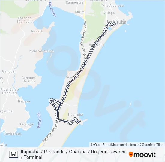 508 ITAPIRUBÁ / ROÇA GRANDE Bus Line Map