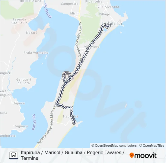 508 ITAPIRUBÁ / ROÇA GRANDE Bus Line Map