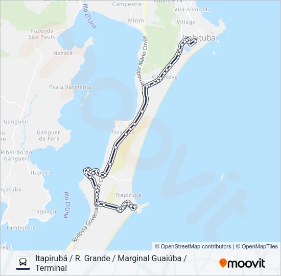 508 ITAPIRUBÁ / ROÇA GRANDE Bus Line Map