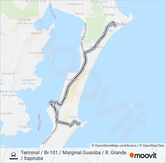 508 ITAPIRUBÁ / ROÇA GRANDE bus Line Map