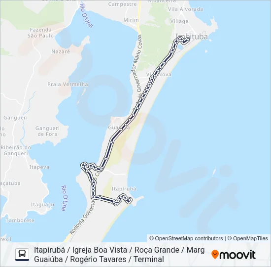 508 ITAPIRUBÁ / ROÇA GRANDE Bus Line Map