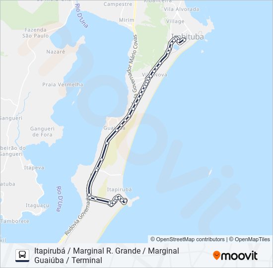 Mapa de 508 ITAPIRUBÁ / ROÇA GRANDE de autobús