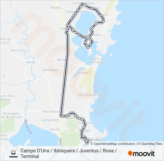 509 IBIRAQUERA / PRAIA DO ROSA Bus Line Map