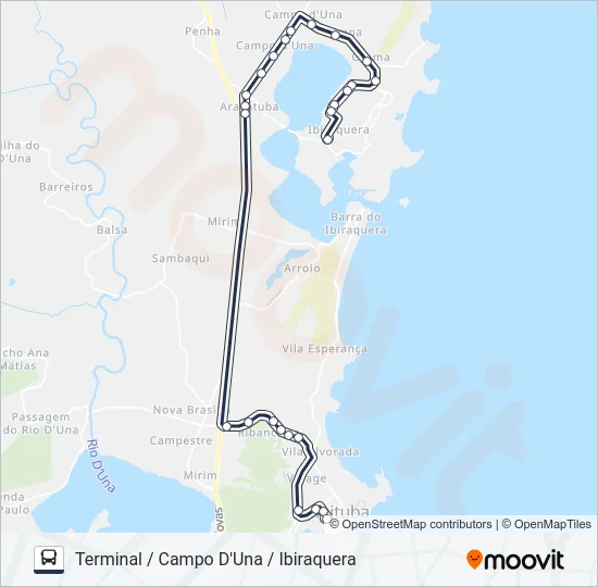 509 IBIRAQUERA / PRAIA DO ROSA Bus Line Map
