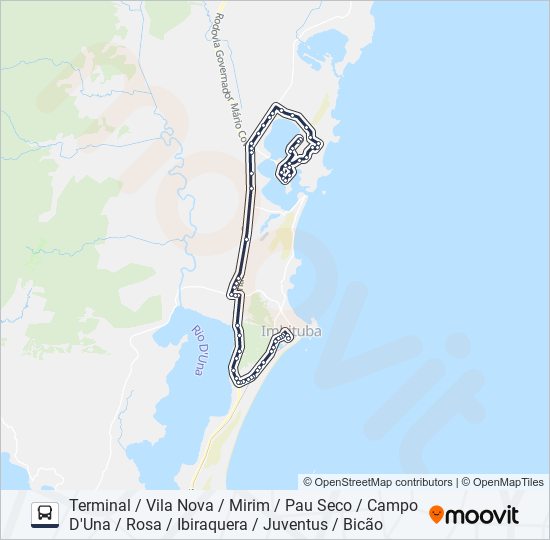 Mapa da linha 509 IBIRAQUERA / PRAIA DO ROSA de ônibus