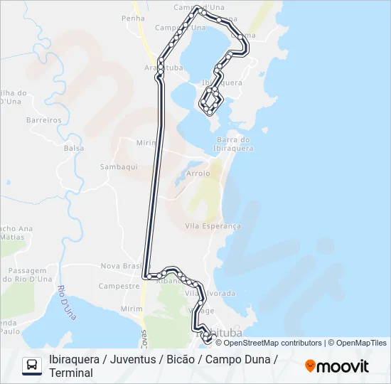 509 IBIRAQUERA / PRAIA DO ROSA Bus Line Map