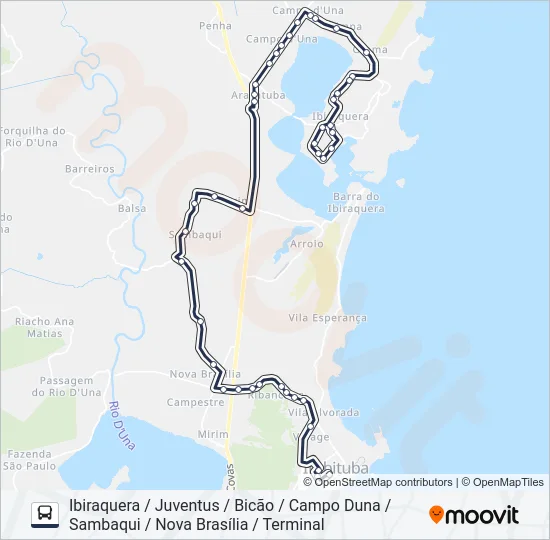 509 IBIRAQUERA / PRAIA DO ROSA Bus Line Map