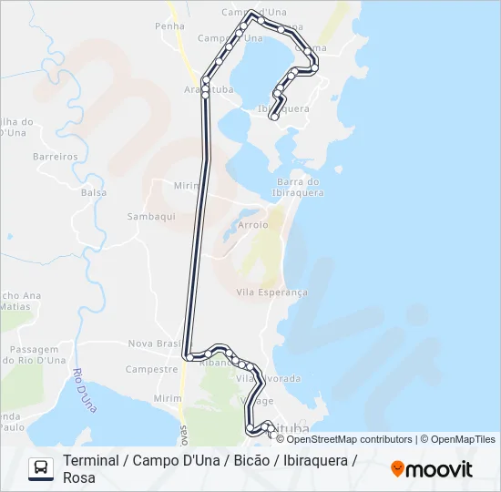 509 IBIRAQUERA / PRAIA DO ROSA Bus Line Map