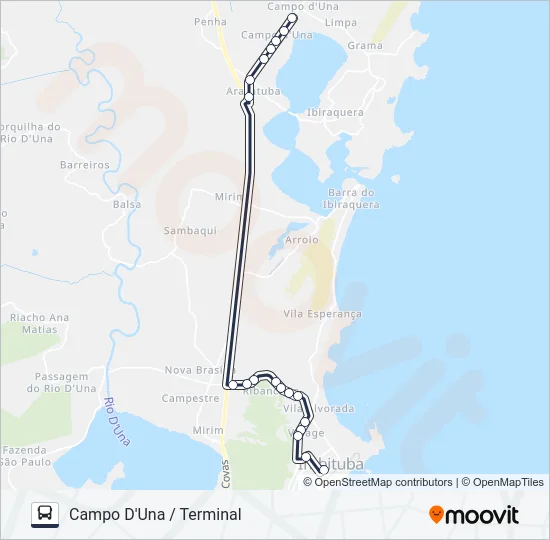 509 IBIRAQUERA / PRAIA DO ROSA Bus Line Map