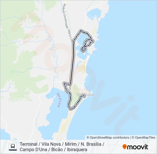509 IBIRAQUERA / PRAIA DO ROSA Bus Line Map