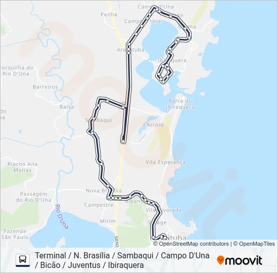 509 IBIRAQUERA / PRAIA DO ROSA Bus Line Map