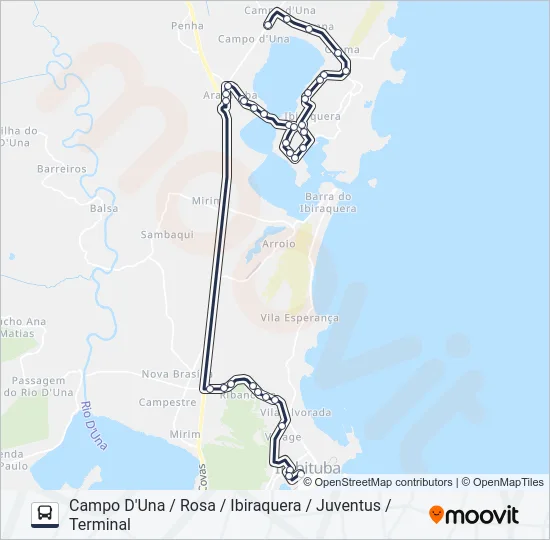 509 IBIRAQUERA / PRAIA DO ROSA Bus Line Map