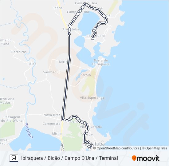 509 IBIRAQUERA / PRAIA DO ROSA bus Line Map