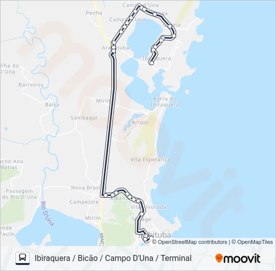 509 IBIRAQUERA / PRAIA DO ROSA Bus Line Map