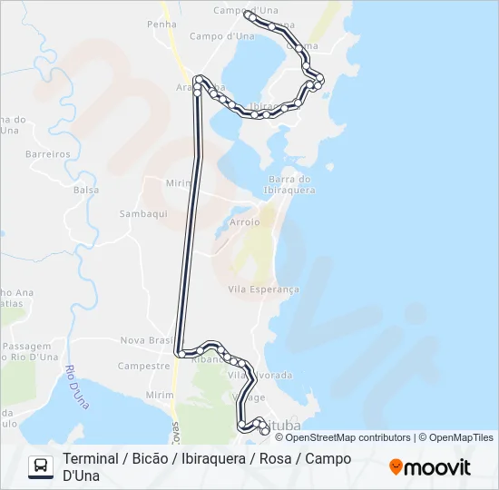 509 IBIRAQUERA / PRAIA DO ROSA Bus Line Map