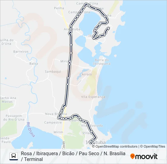 509 IBIRAQUERA / PRAIA DO ROSA Bus Line Map