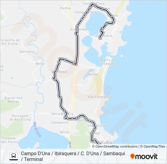 509 IBIRAQUERA / PRAIA DO ROSA Bus Line Map