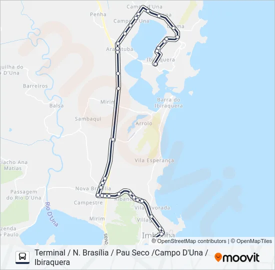 509 IBIRAQUERA / PRAIA DO ROSA Bus Line Map