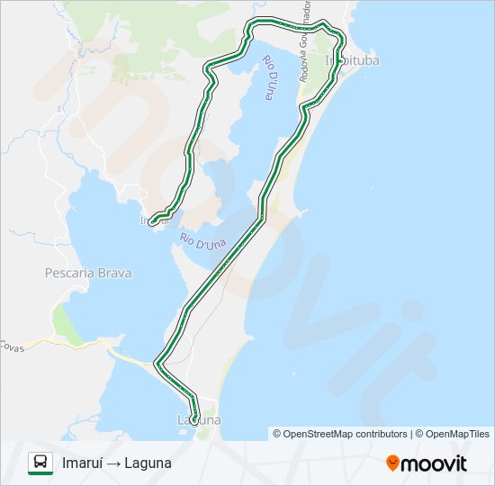 LAGUNA / IMARUÍ VIA IMBITUBA Bus Line Map