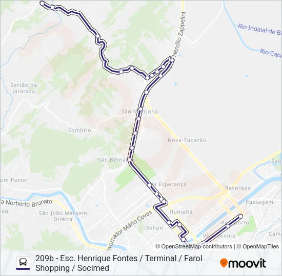 209 CARURU Bus Line Map