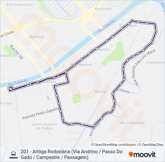 201 PASSAGEM Bus Line Map