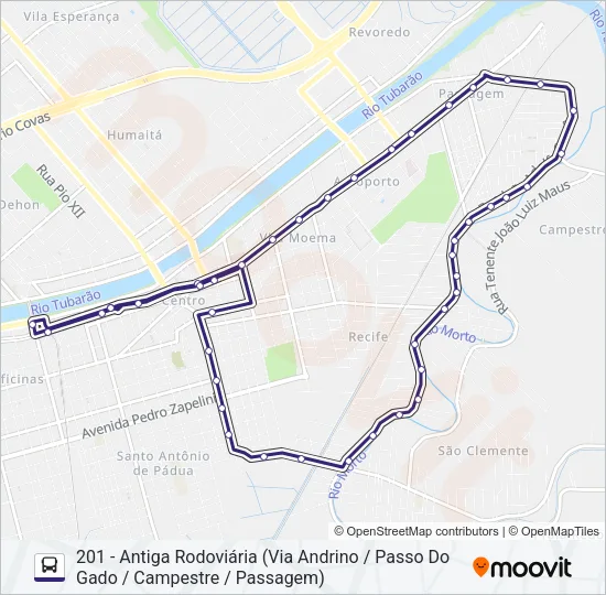 201 PASSAGEM Bus Line Map