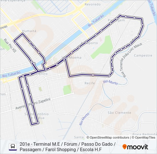 201 PASSAGEM Bus Line Map