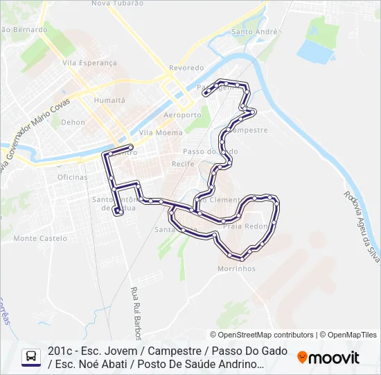 201 PASSAGEM Bus Line Map