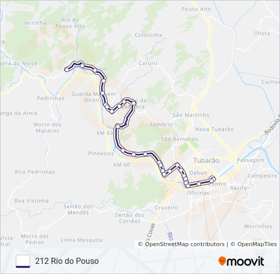 212 Rio Do Pouso Route: Schedules, Stops & Maps - 212b - Terminal Via 