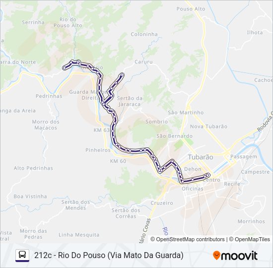 212 RIO DO POUSO Bus Line Map