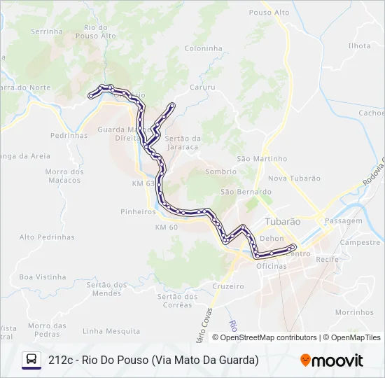 212 RIO DO POUSO Bus Line Map