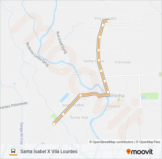 100C. VILA LOURDES VIA CLARISSAS Bus Line Map