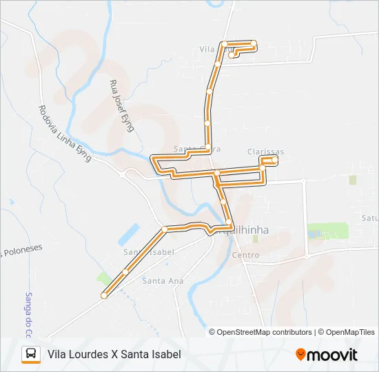 100C. VILA LOURDES VIA CLARISSAS Bus Line Map