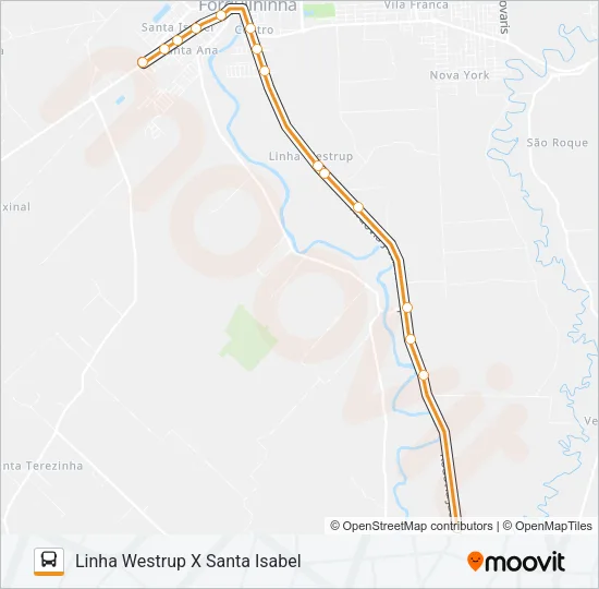 106A. LINHA WESTRUP VIA VILA LOURDES/SÃO JOSÉ Bus Line Map