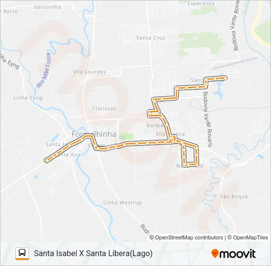 105D. SANTA LÍBERA VIA O.NEGRO Bus Line Map