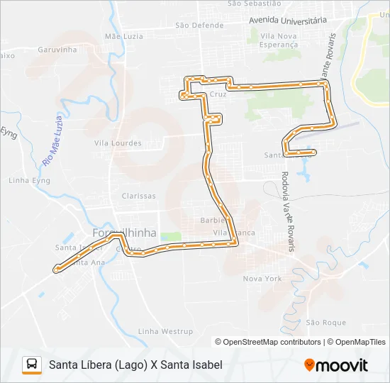 105D. SANTA LÍBERA VIA O.NEGRO Bus Line Map